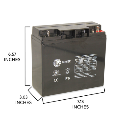 IP POWER 12180-NB 12V 18Ah F13 Terminal SLA Rechargeable Battery