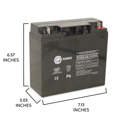 IP POWER IP12200-NB 12V 18Ah SLA Rechargeable Battery