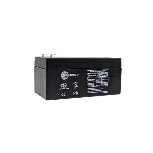 IP POWER 1234-F1 12V 3.4Ah F1 Terminal SLA Rechargeable Battery