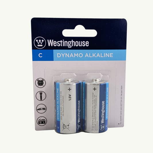 Westinghouse C Dynamo Alkaline Batteries Pack of 2