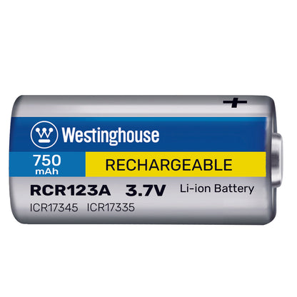 Westinghouse RCR123A/ 123 750mAh Rechargeable Lithium Ion Battery