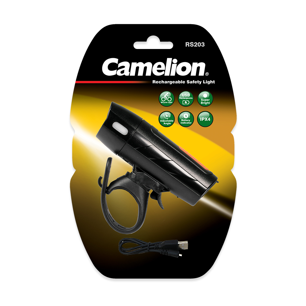 Camelion RS203 Rechargeable Front LED Bicycle Safety Light