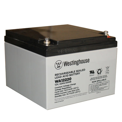 Westinghouse WA12220 12V 22Ah F13 Terminal Rechargeable Battery