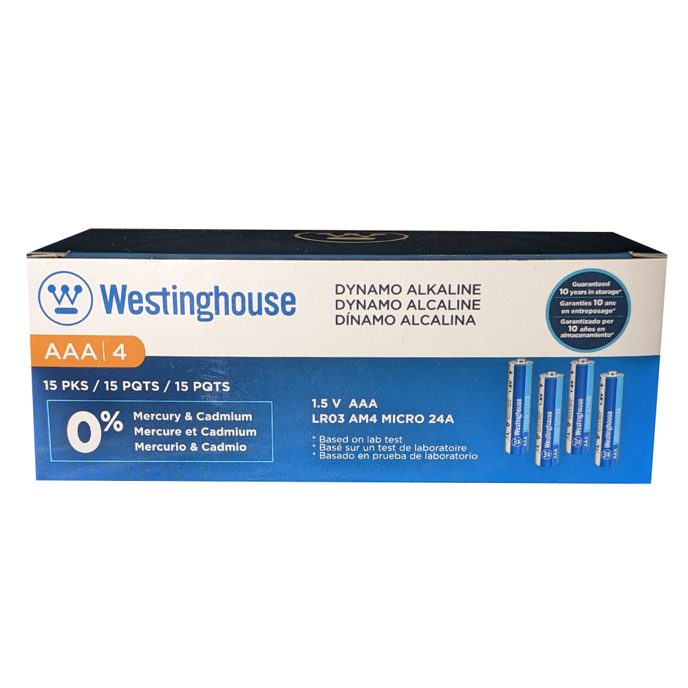 Westinghouse AAA Dynamo Alkaline Batteries Box Pack of 60