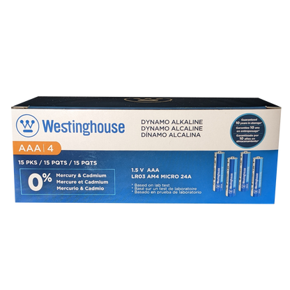 Westinghouse AAA Dynamo Alkaline Batteries Box Pack of 60