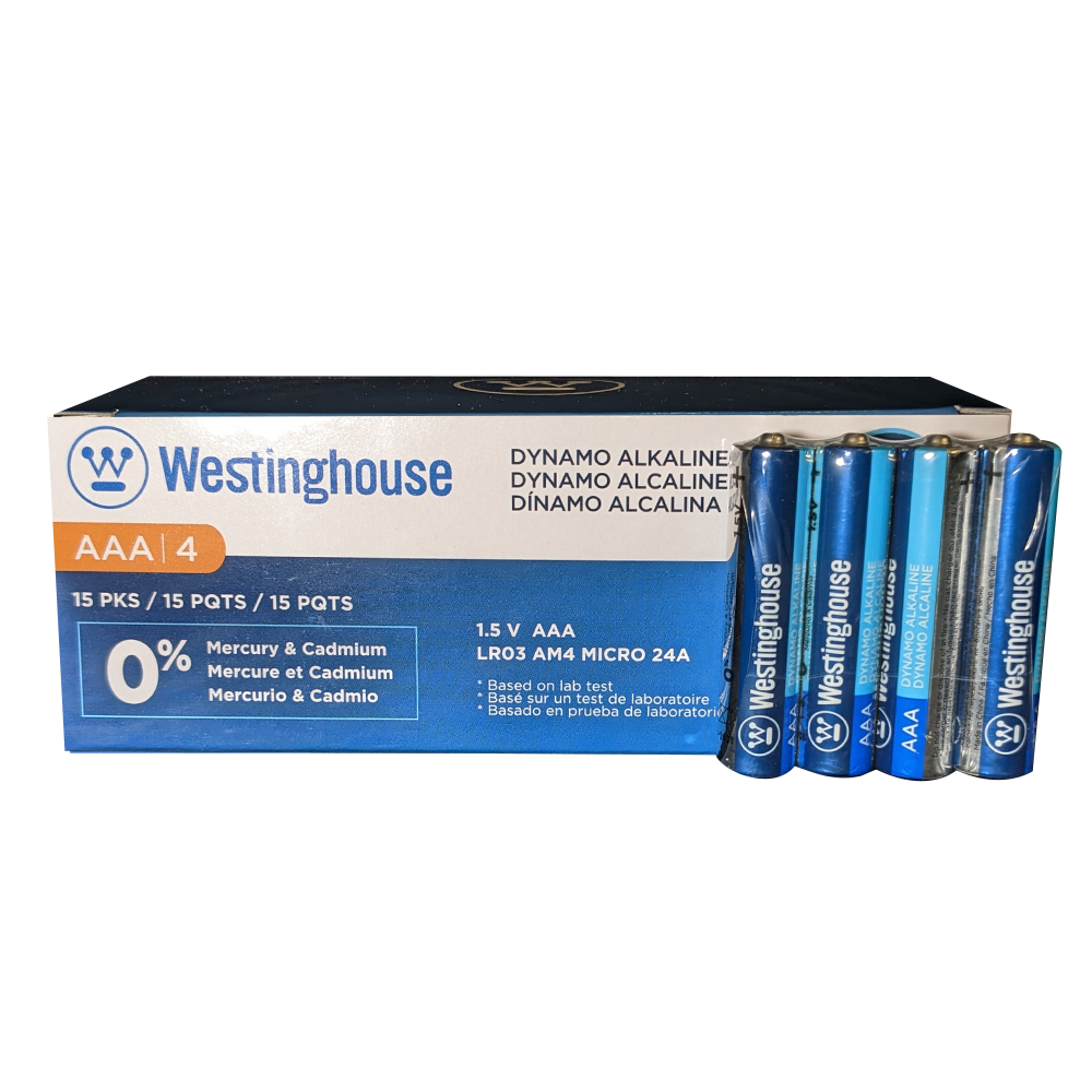 Westinghouse AAA Dynamo Alkaline Batteries Box Pack of 60