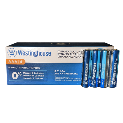 Westinghouse AAA Dynamo Alkaline Batteries Box Pack of 60