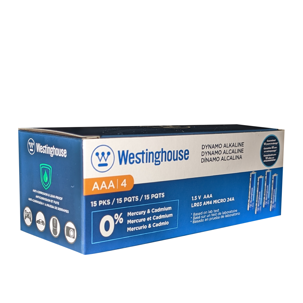 Westinghouse AAA Dynamo Alkaline Batteries Box Pack of 60