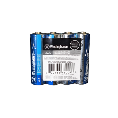 Westinghouse AA Dynamo Alkaline Batteries Pack of 4