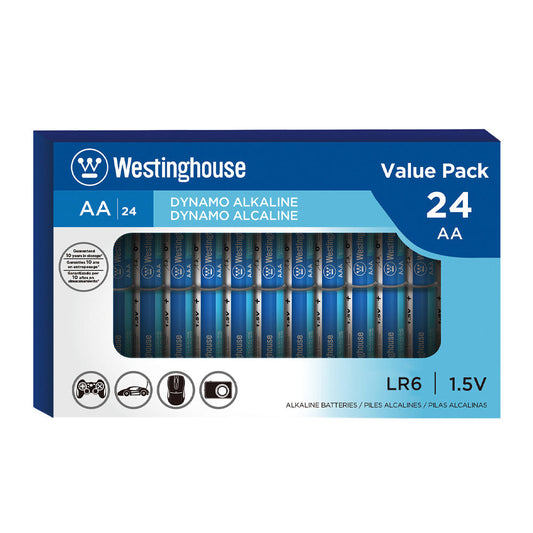 Westinghouse AA Dynamo Alkaline Batteries Box Pack of 24