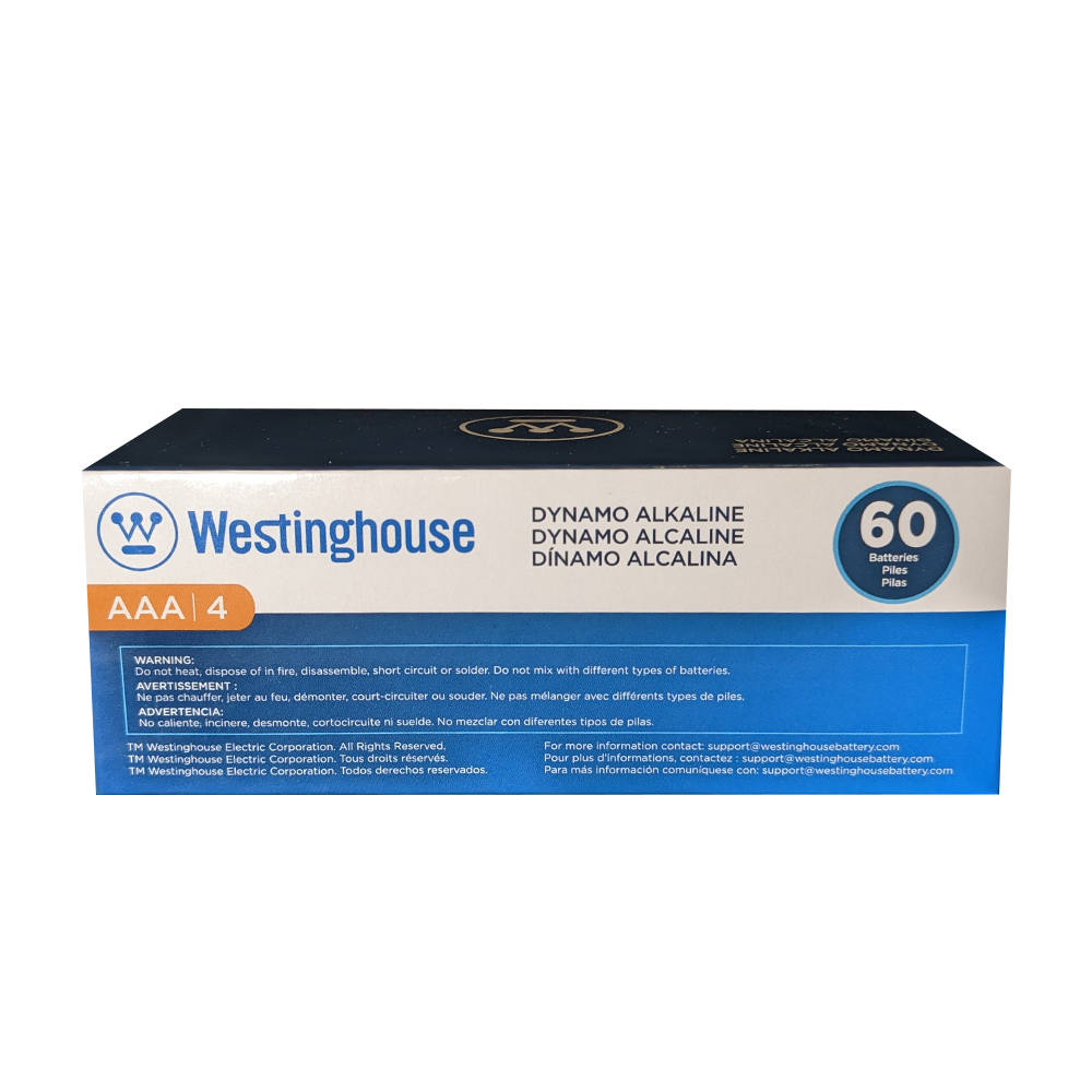 Westinghouse AAA Dynamo Alkaline Batteries Box Pack of 60