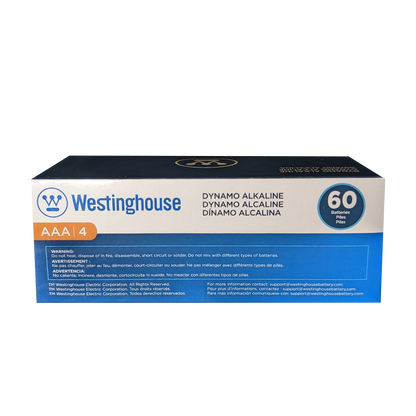 Westinghouse AAA Dynamo Alkaline Batteries Box Pack of 60