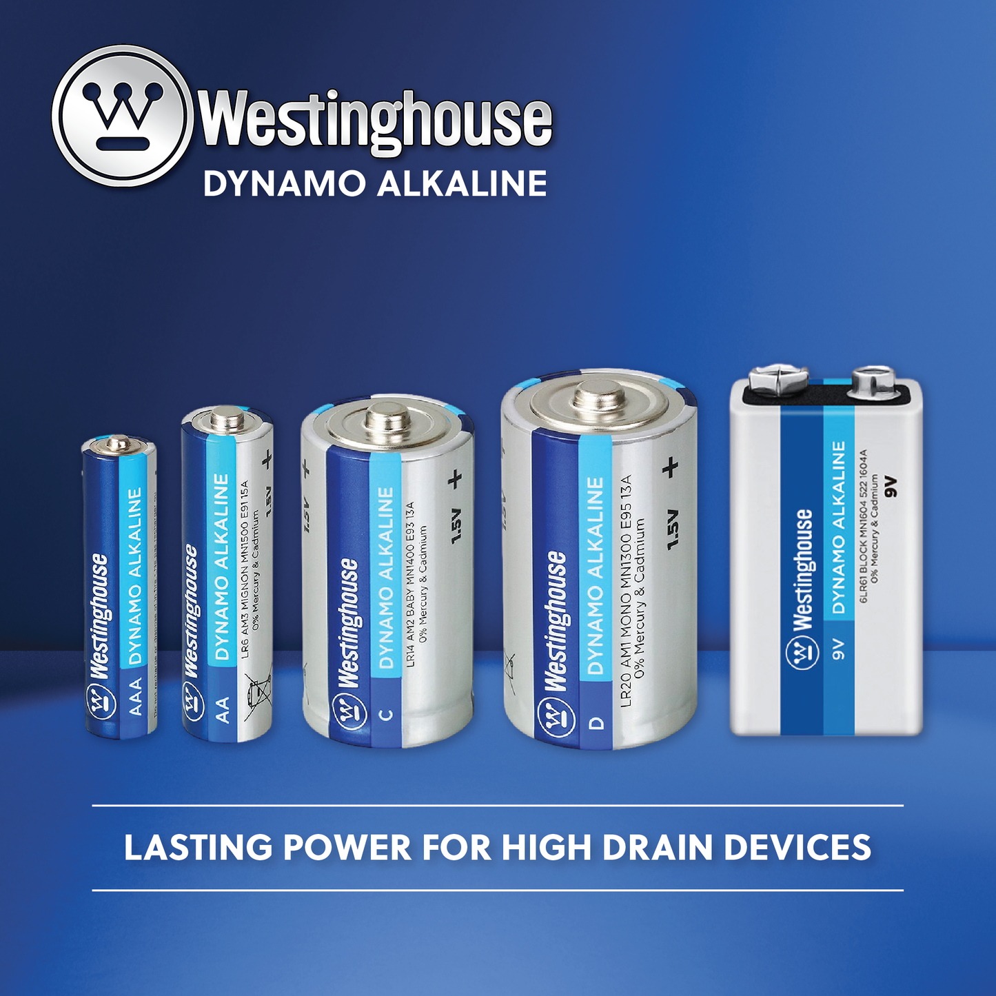 Westinghouse AAA Dynamo Alkaline Batteries Hard Plastic Pack of 48