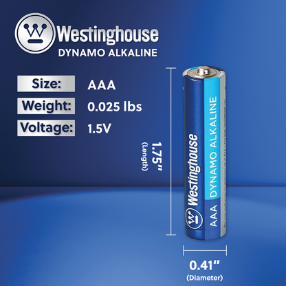 Westinghouse AAA Dynamo Alkaline Batteries Soft Plastic Pack of 24