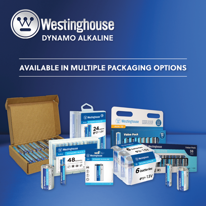 Westinghouse AAA Dynamo Alkaline Batteries Soft Plastic Pack of 24