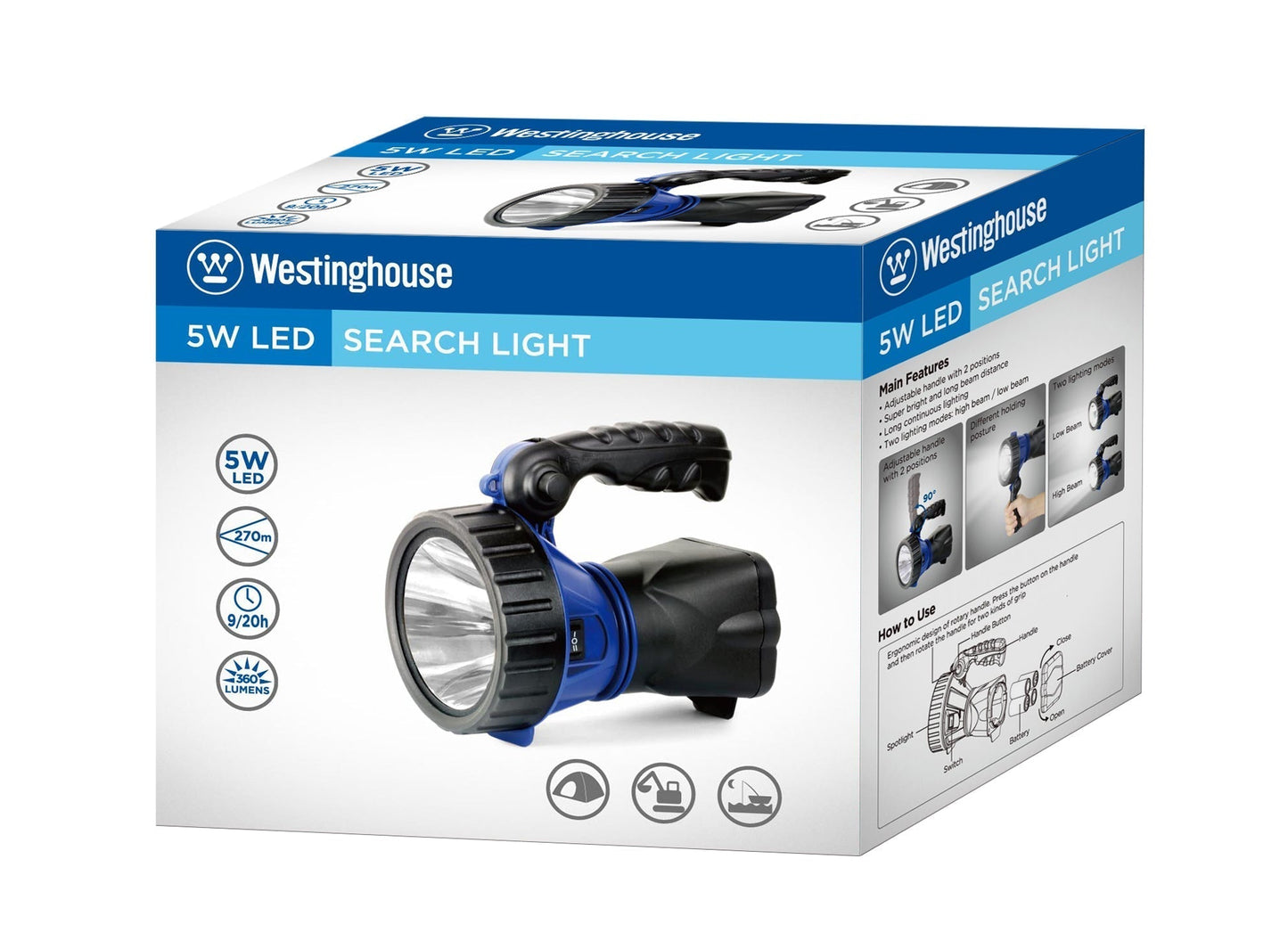 wholesale, wholesale flashlights, wholesale worklights, work light, 5W Cree LED spotlight, westinghouse