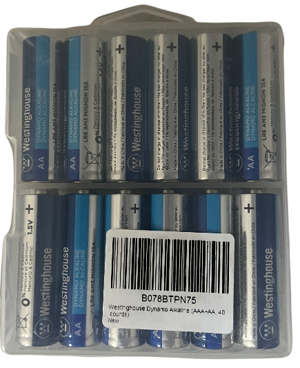 Westinghouse Dynamo Alkaline AA/AAA Combo Hard Plastic Pack of 24