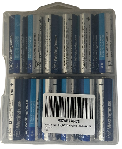 Westinghouse Dynamo Alkaline AA/AAA Combo Hard Plastic Pack of 24