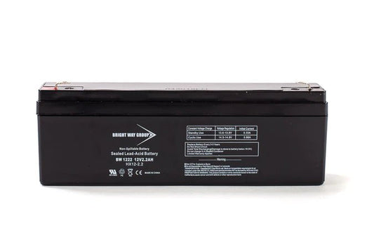 Bright Way BW1222 12V 2.2Ah F1 Terminal AGM Rechargeable Battery - Battery Liquidator