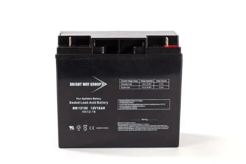 Bright Way BW1280NB 12V 18Ah Nut and Bolt AGM Rechargeable Battery - Battery Liquidator