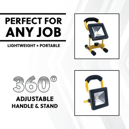 Camelion 10W COB LED Rechargeable Work Light with Kick Stand - Battery Liquidator