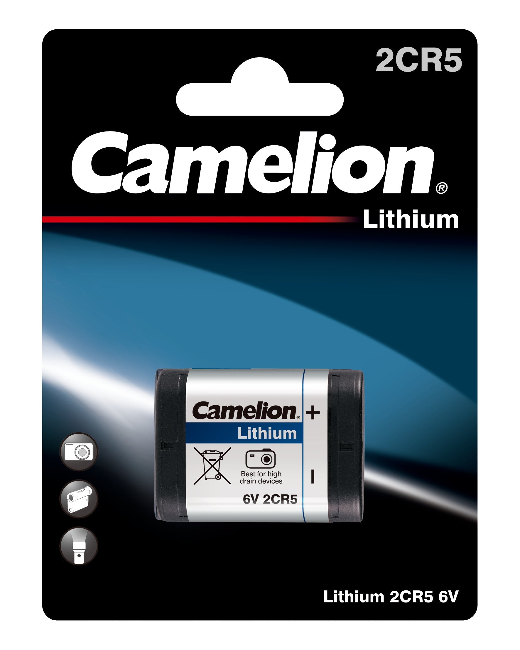 Camelion 2CR5 6V Lithium Battery - Battery Liquidator