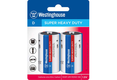 Westinghouse D Super Heavy Duty Pack of 2