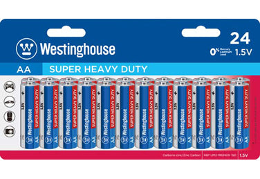 Westinghouse AA Super Heavy Duty Batteries Pack of 24