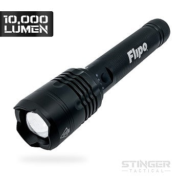 Flipo Stinger Tactical 10,000 Lumen Rechargeable Flashlight