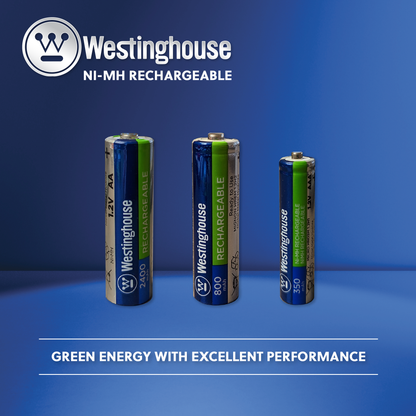 Westinghouse AAA Ni-Mh 350mAh Rechargeable Batteries Hard Plastic Pack of 24