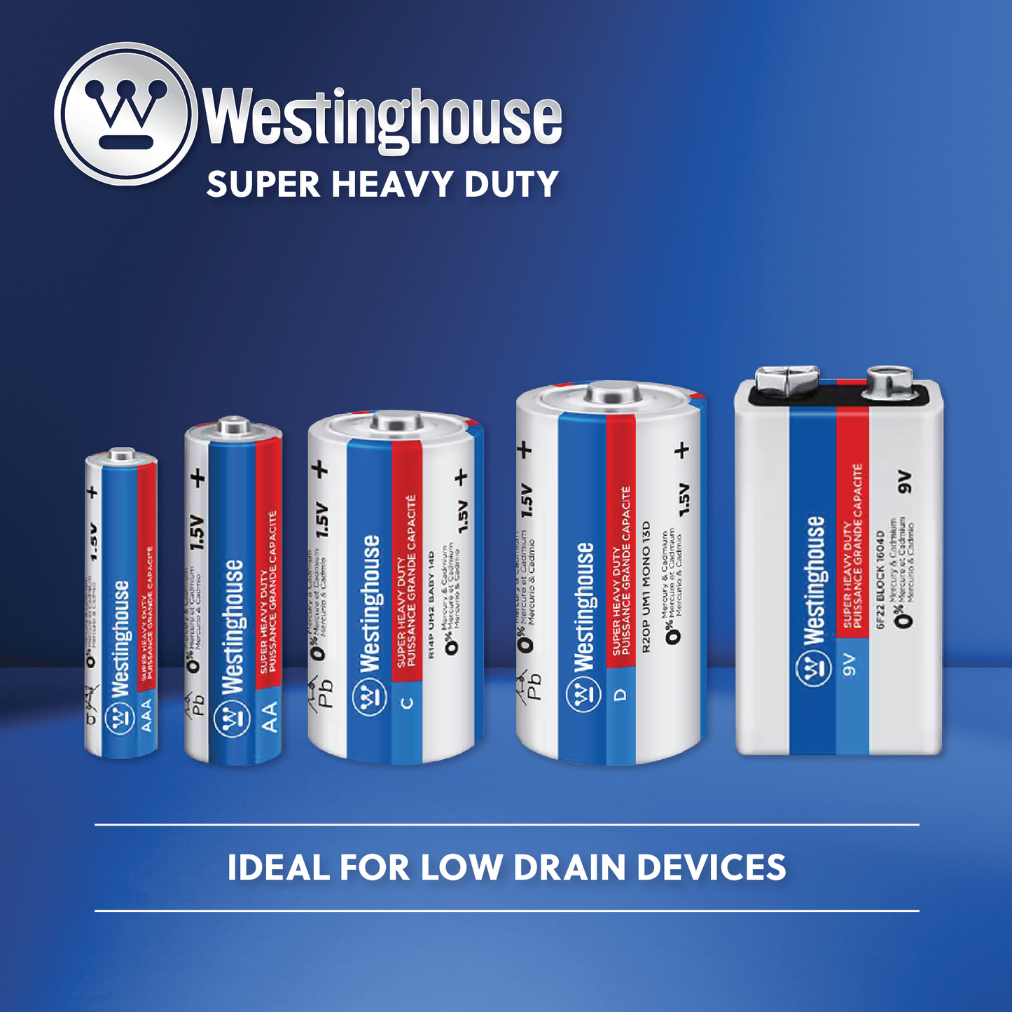 Westinghouse AA Super Heavy Duty Batteries Pack of 24