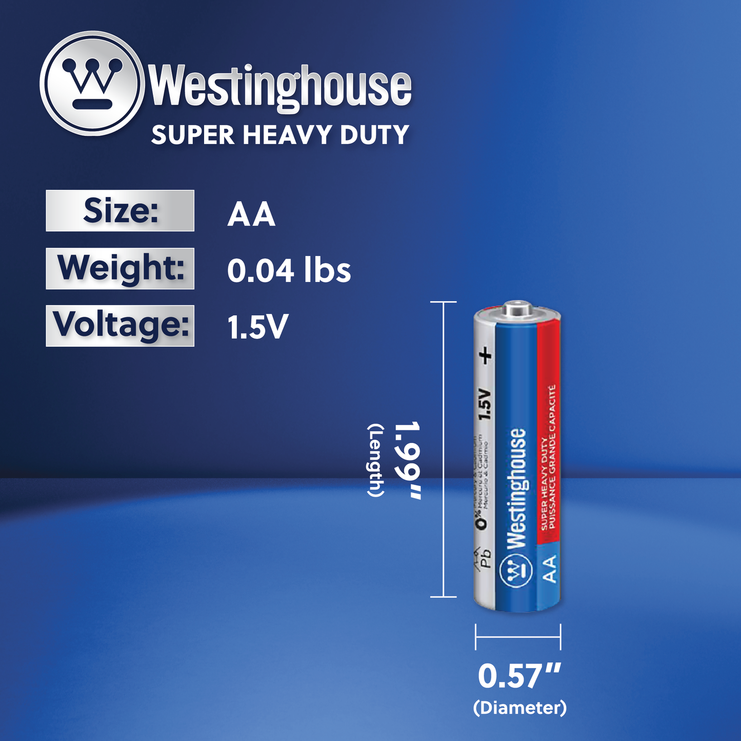 Westinghouse AA Super Heavy Duty Batteries Pack of 24